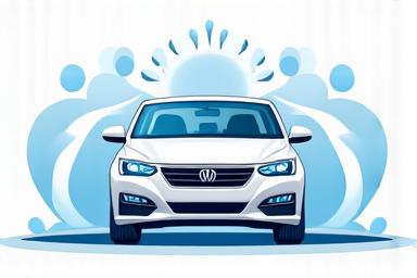 Efficient car wash icon with water jets